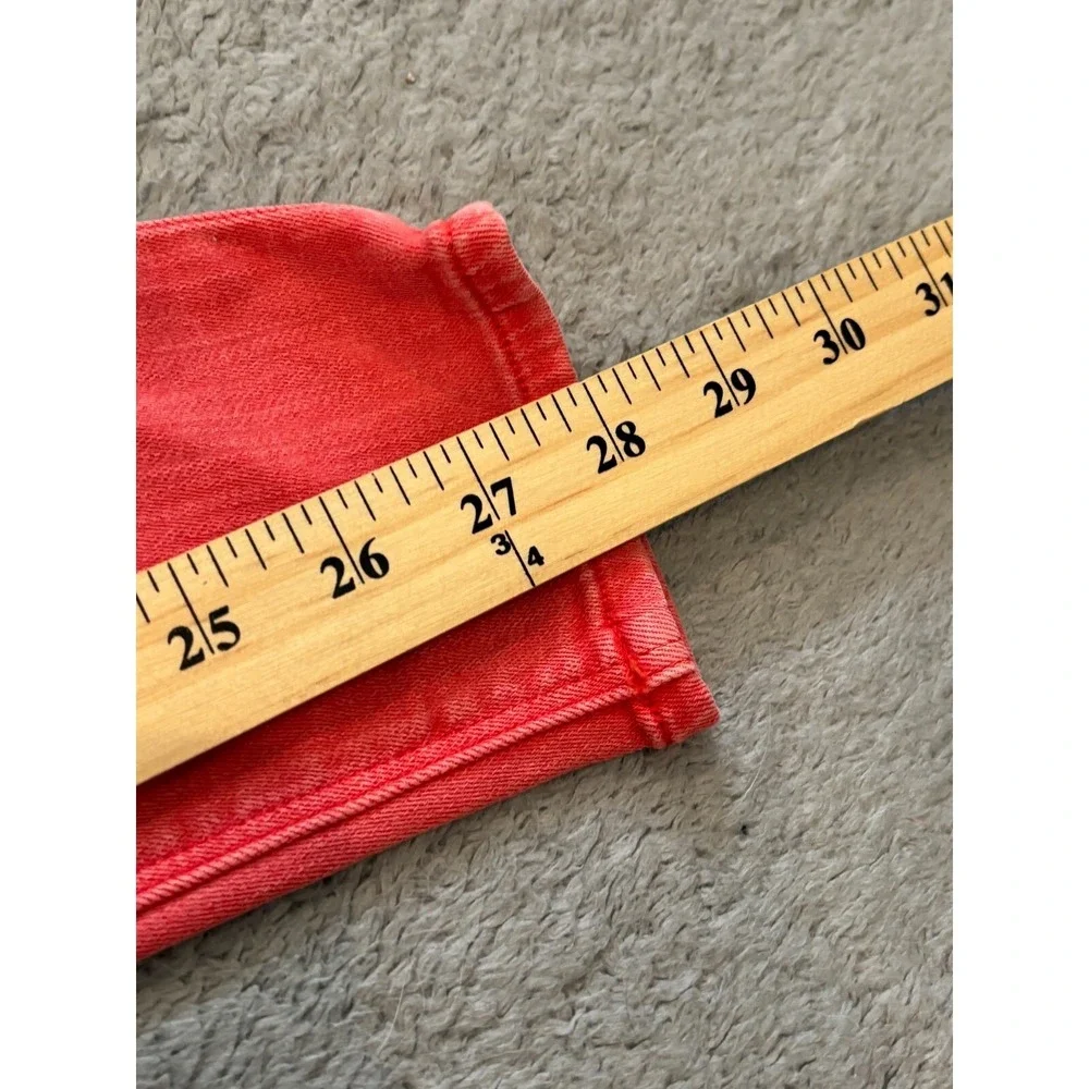 Hudson Jeans Womens 27 Krista Ankle Super Skinny Coral Pink Beach Summer Preppy